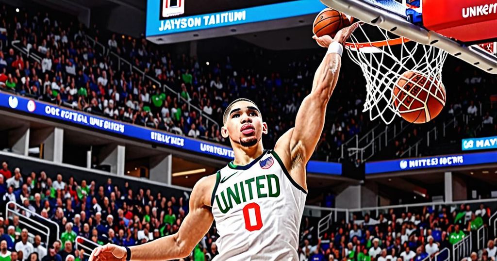 “Dominant Dunk by Jayson Tatum Propels United States Further Ahead of Australia”